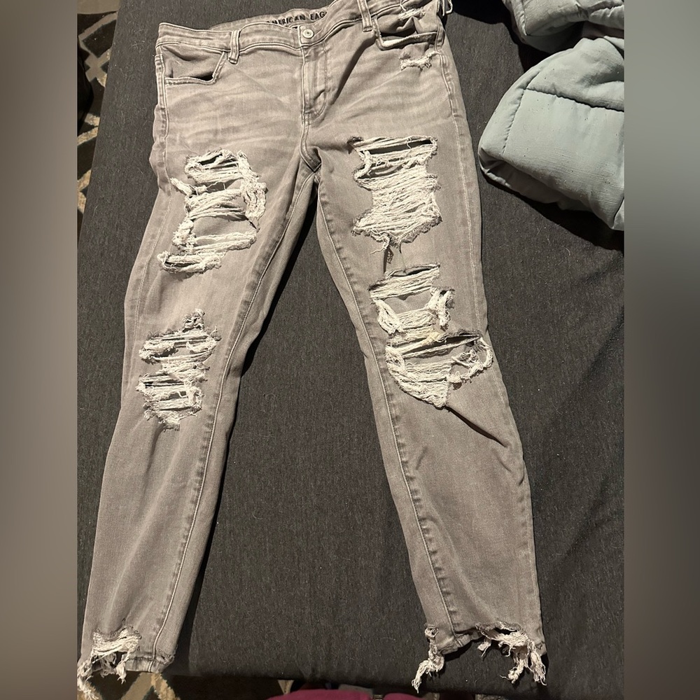 Grey size 16 short next level stretch low rise jegging